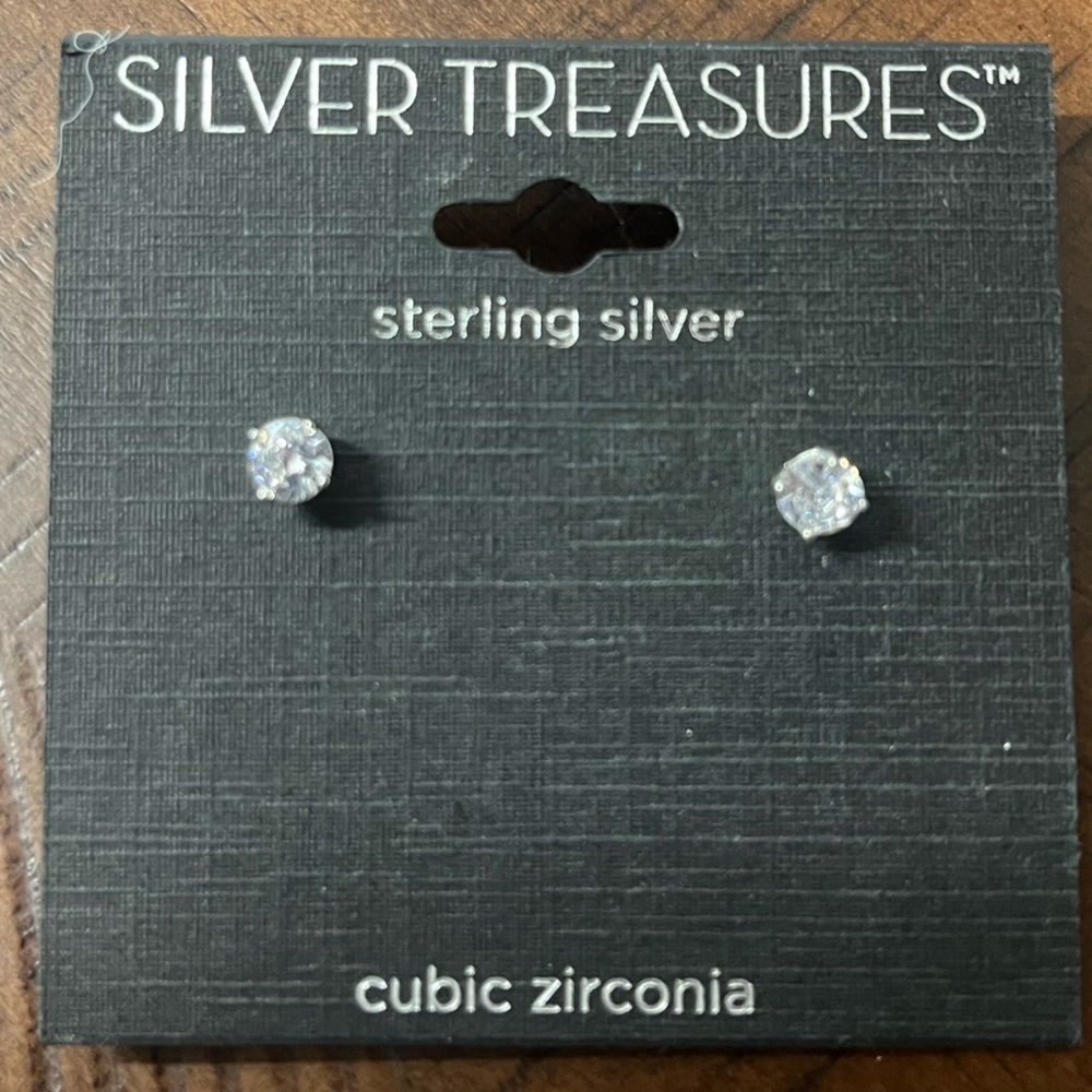 2/$10 Cubic Zirconia Stud Earrings NWT